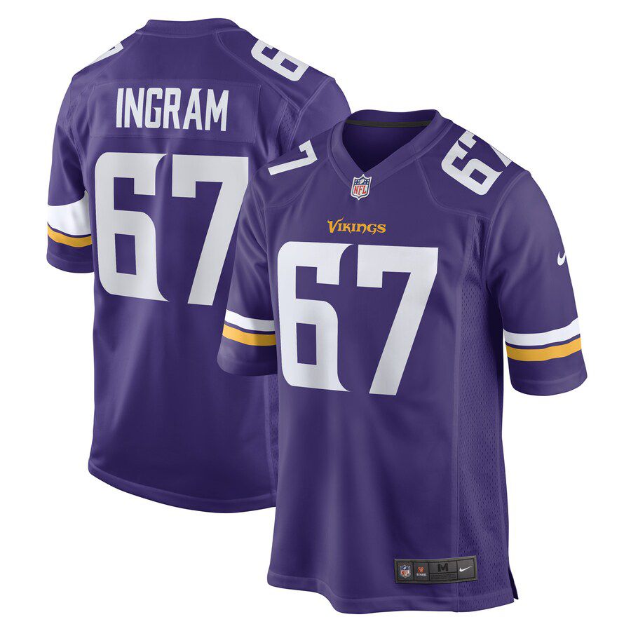 Men Minnesota Vikings 67 Ed Ingram Nike Purple Game Player NFL Jersey